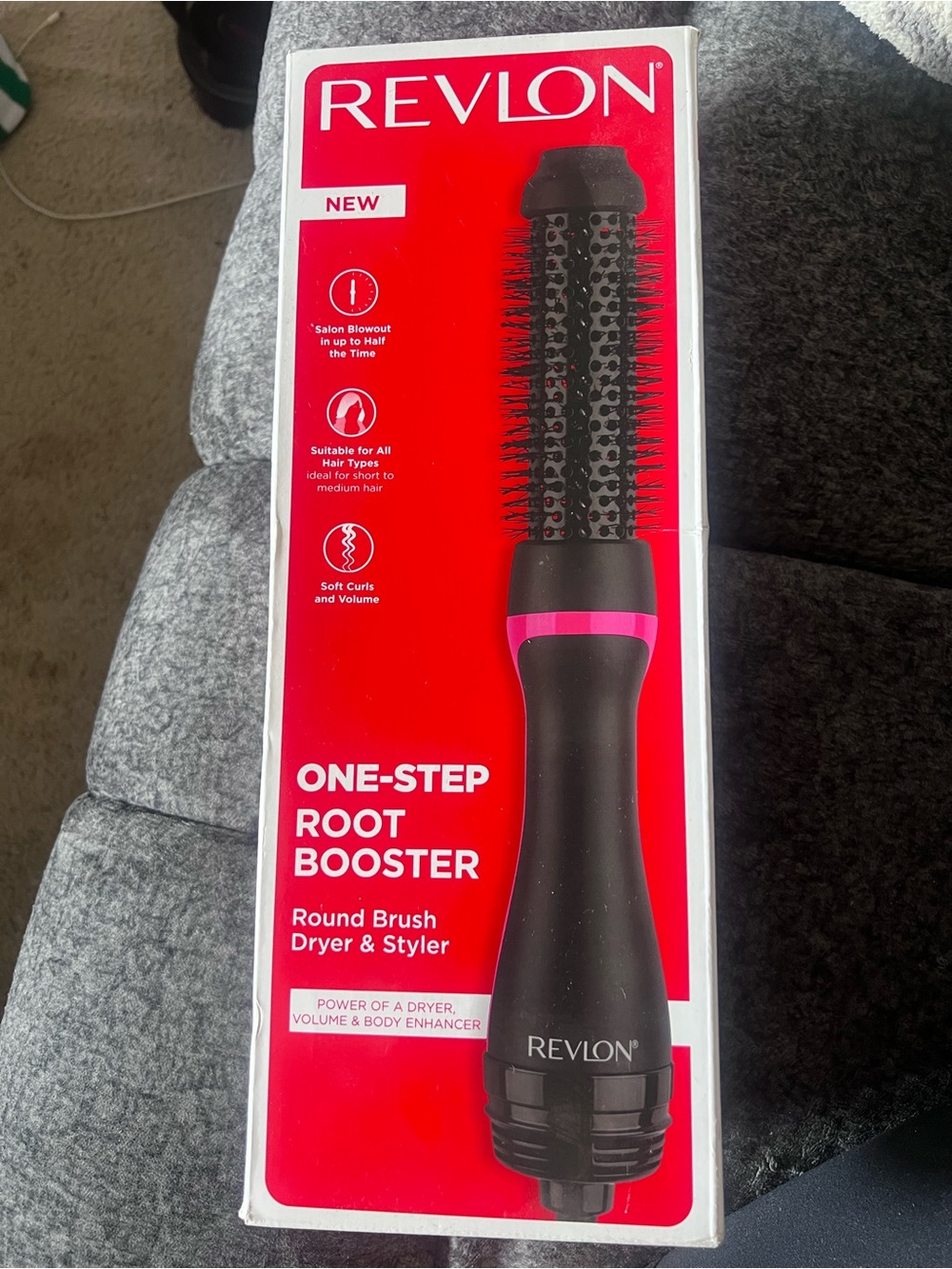 NEW IN BOX — Revlon One-Step Root Booster Round Brush Dryer & Styler